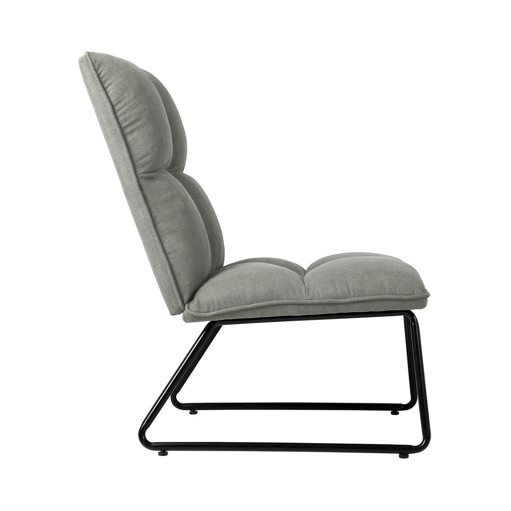Armchair Lounge Chair Accent Chairs Linen Fabric Upholstered Light Grey