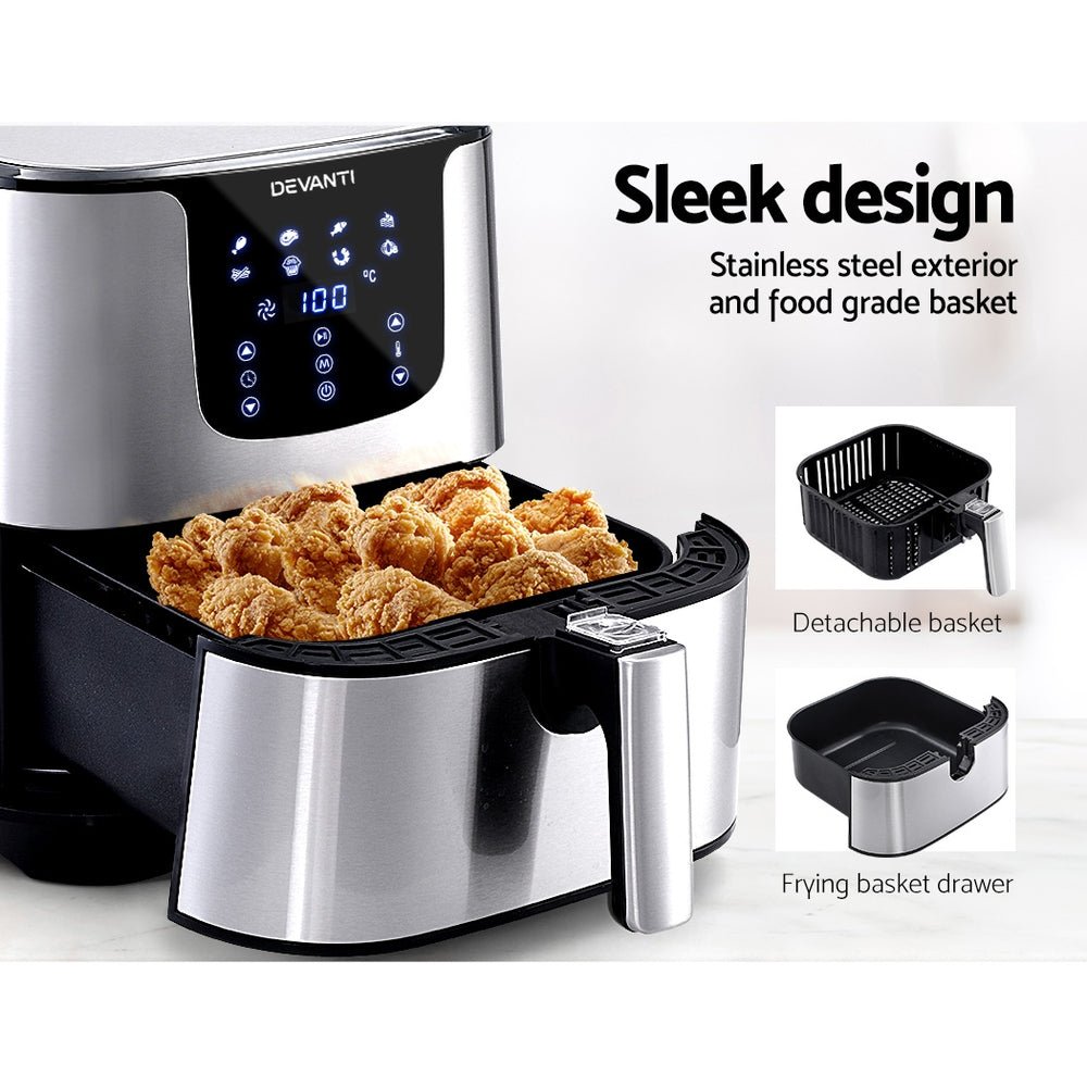 Air Fryer 7L Lcd Fryers Stainless Steel