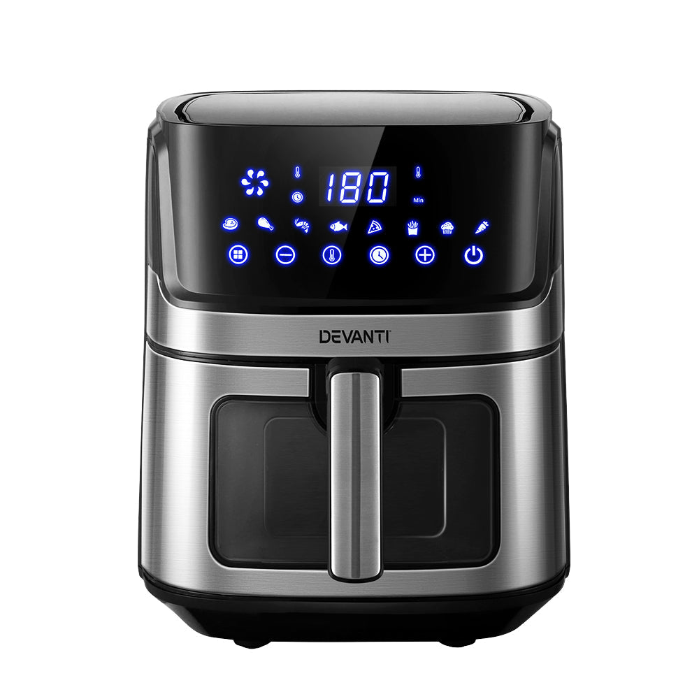 Air Fryer 6.5L Lcd Fryers Clear Window