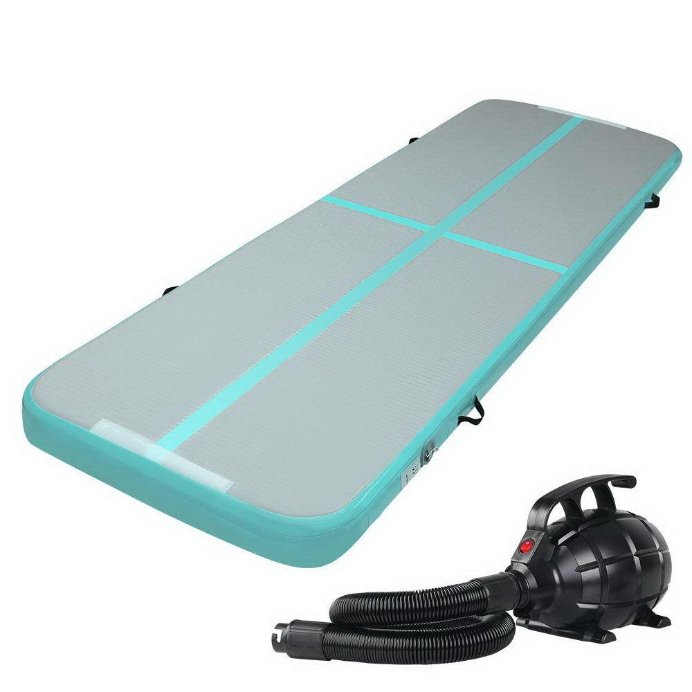 Gofun 3X1M Inflatable Air Track Mat With Pump Tumbling Gymnastics Green