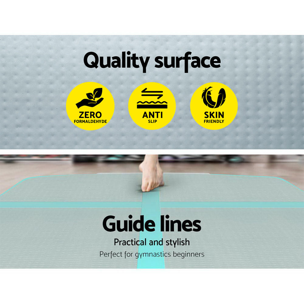 Gofun 3X1M Inflatable Air Track Mat With Pump Tumbling Gymnastics Green