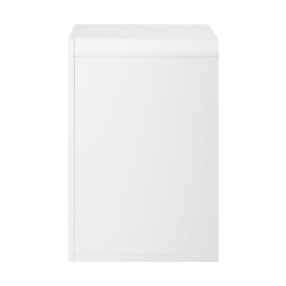 Bedside Table Display Shelf Storage Cabinet Nightstand White