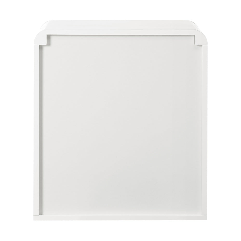 Bedside Table Display Shelf Storage Cabinet Nightstand White