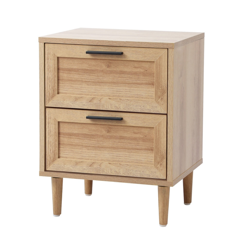 5 Chest of Drawers and 2 Bedside Tables Bedroom Set Natural