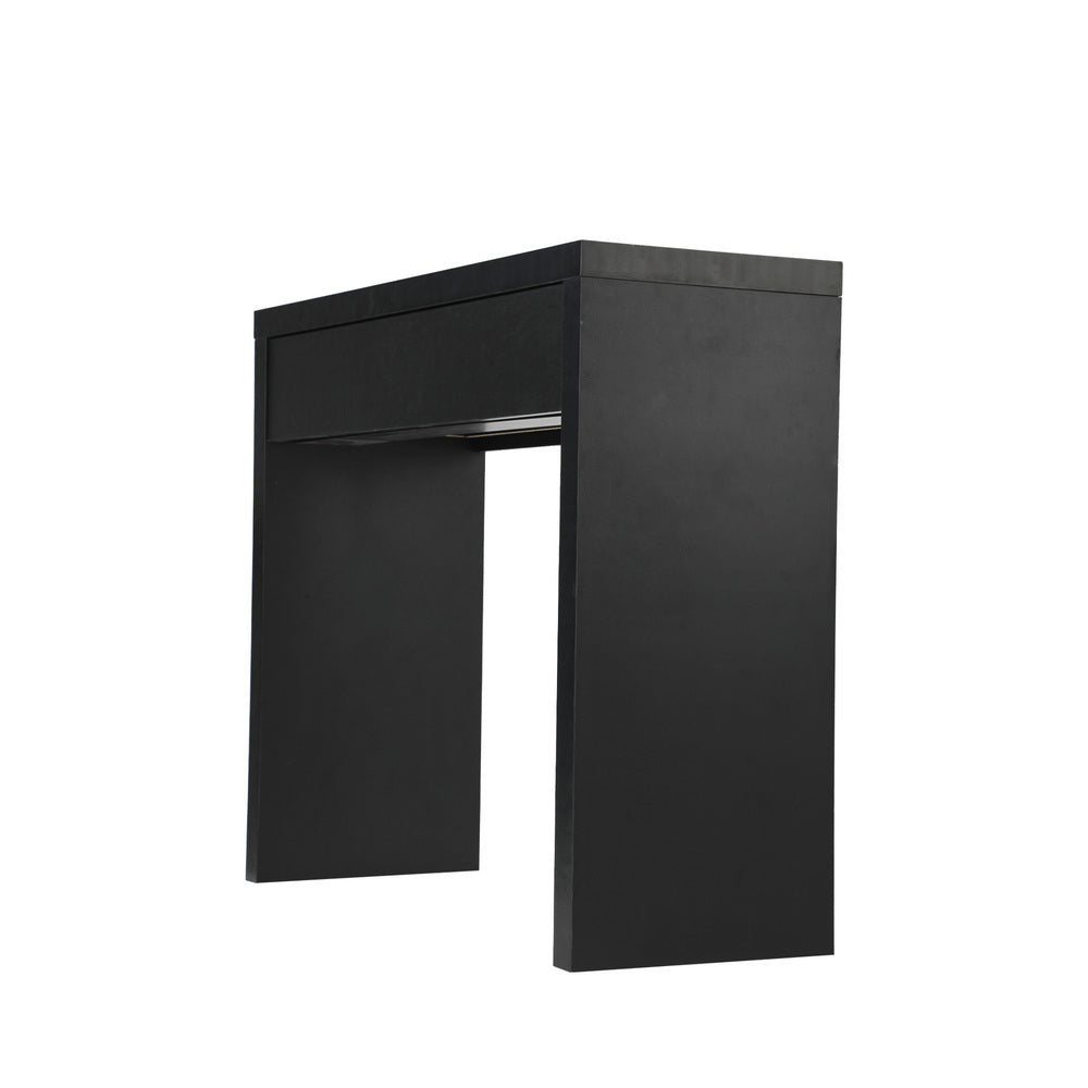 Console Table with Drawer Black