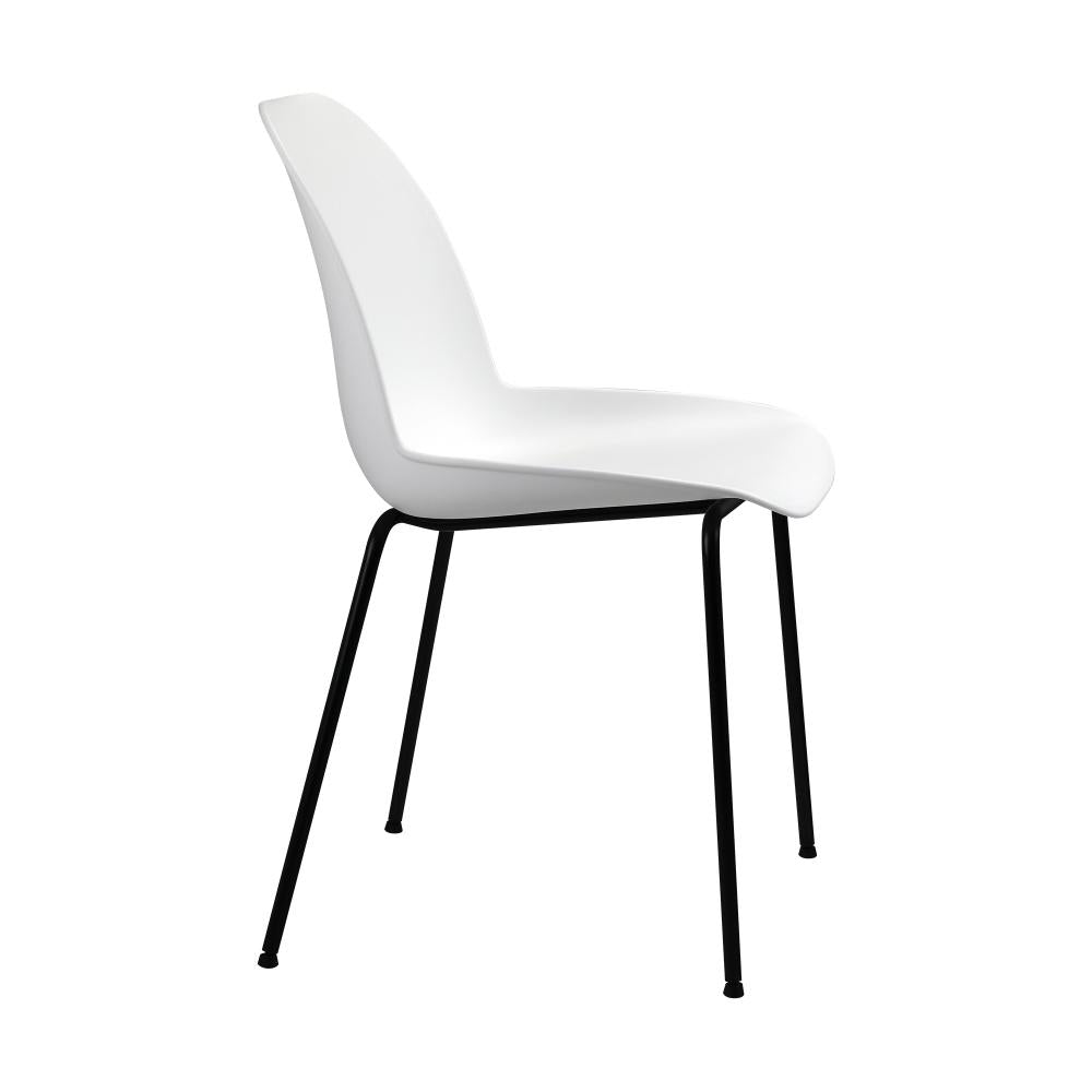 Dining Chairs Kitchen Chair Exclusive Lounge Room Metal Plastic Whitex2
