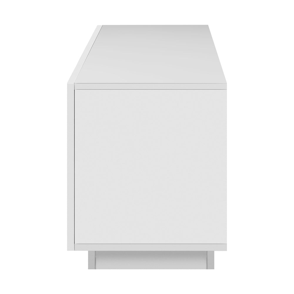 TV Cabinet Entertainment Unit Stand Gloss RGB LED Furniture White 180CM