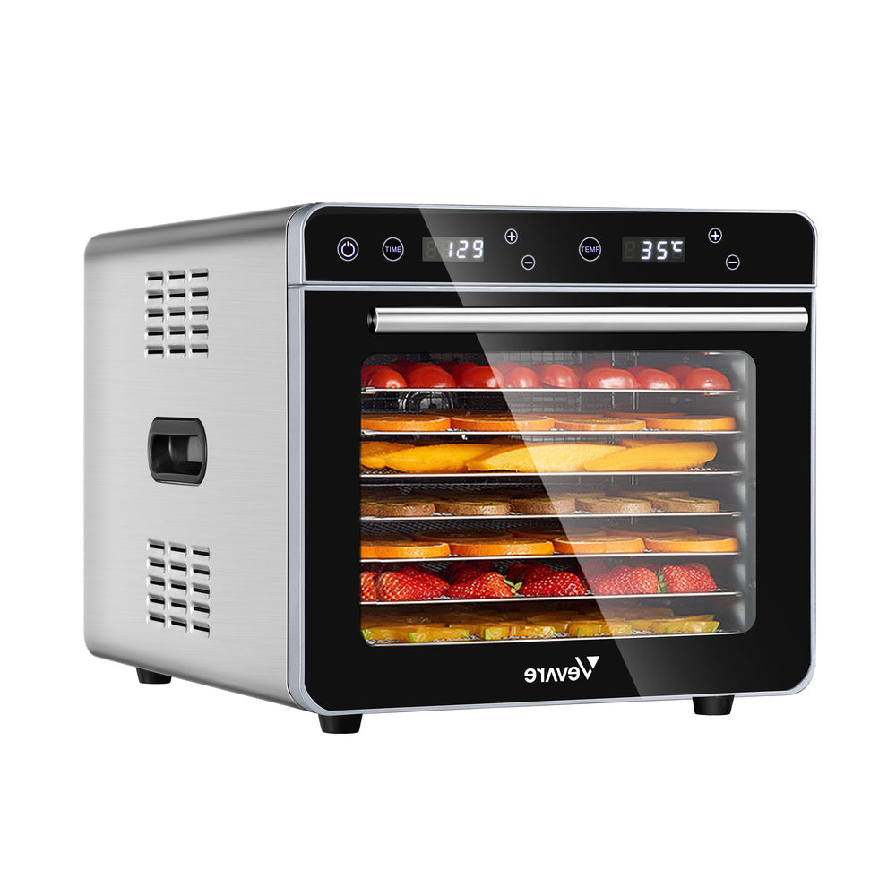 Vevare Food Dehydrators Stainless Steel Jerky Dehydrator Fruit Dryer 8 Trays
