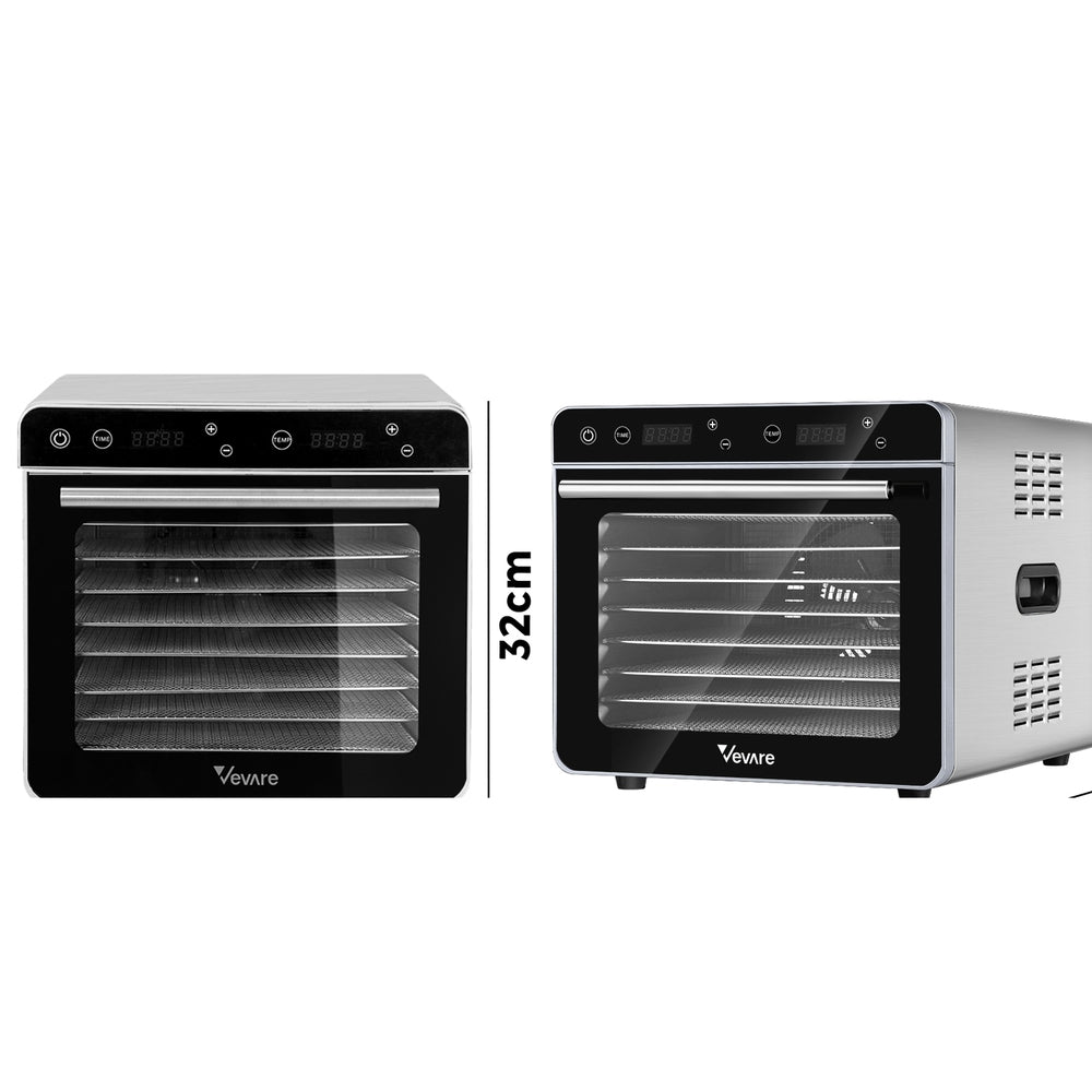 Vevare Food Dehydrators Stainless Steel Jerky Dehydrator Fruit Dryer 8 Trays
