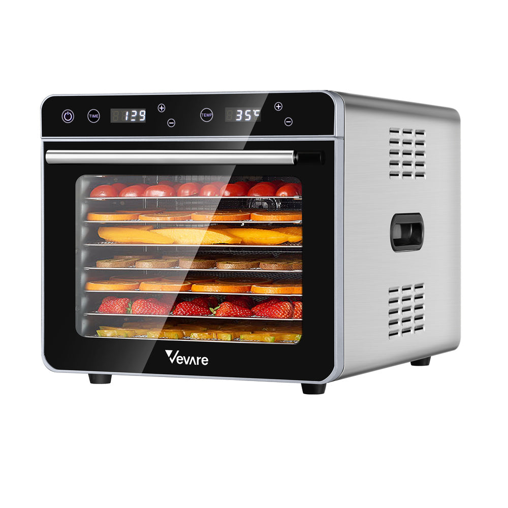 Vevare Food Dehydrators Stainless Steel Jerky Dehydrator Fruit Dryer 8 Trays