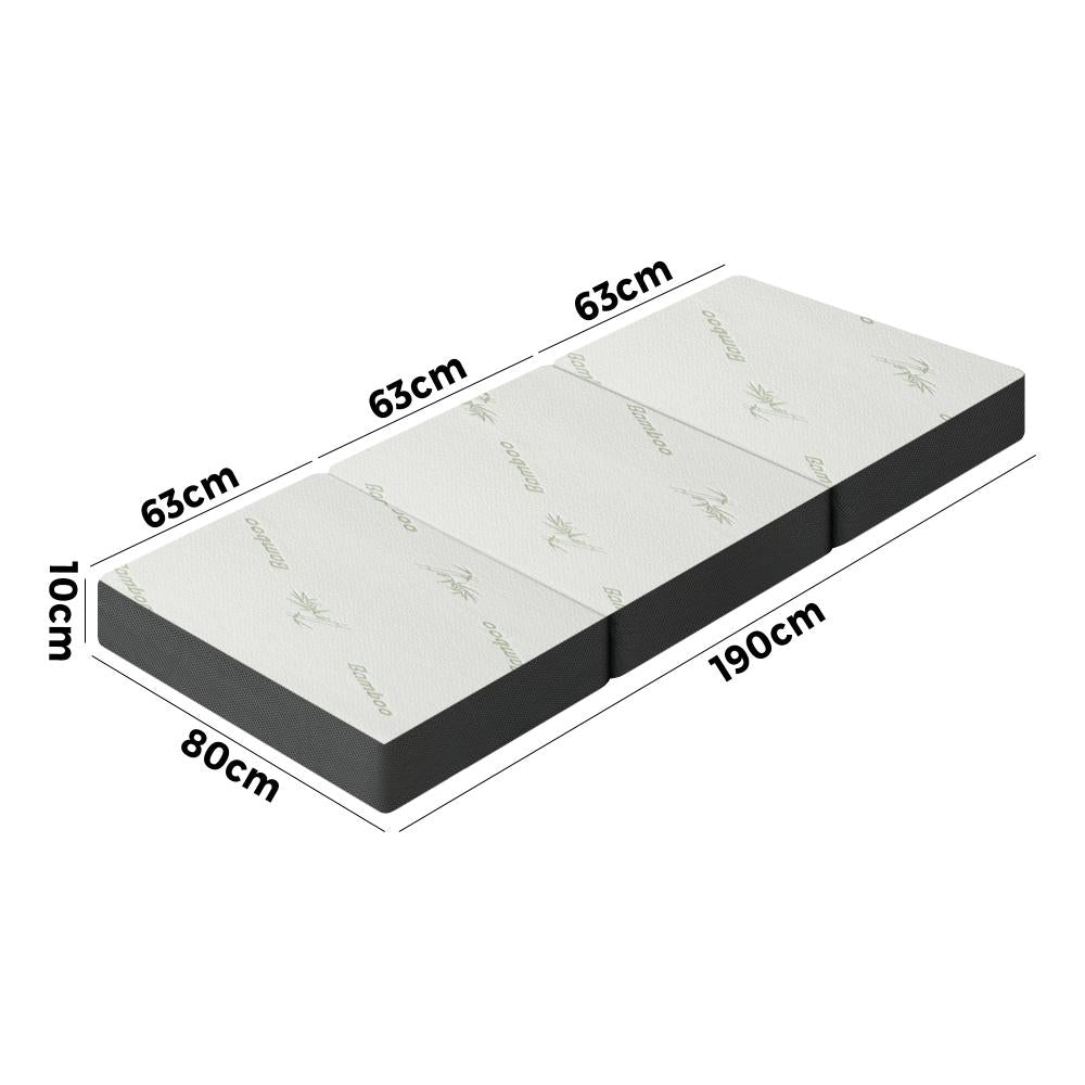 Simple Deals Folding Foam Mattress Sofa Bed Trifold Sleeping Mat Camping Cushion Single