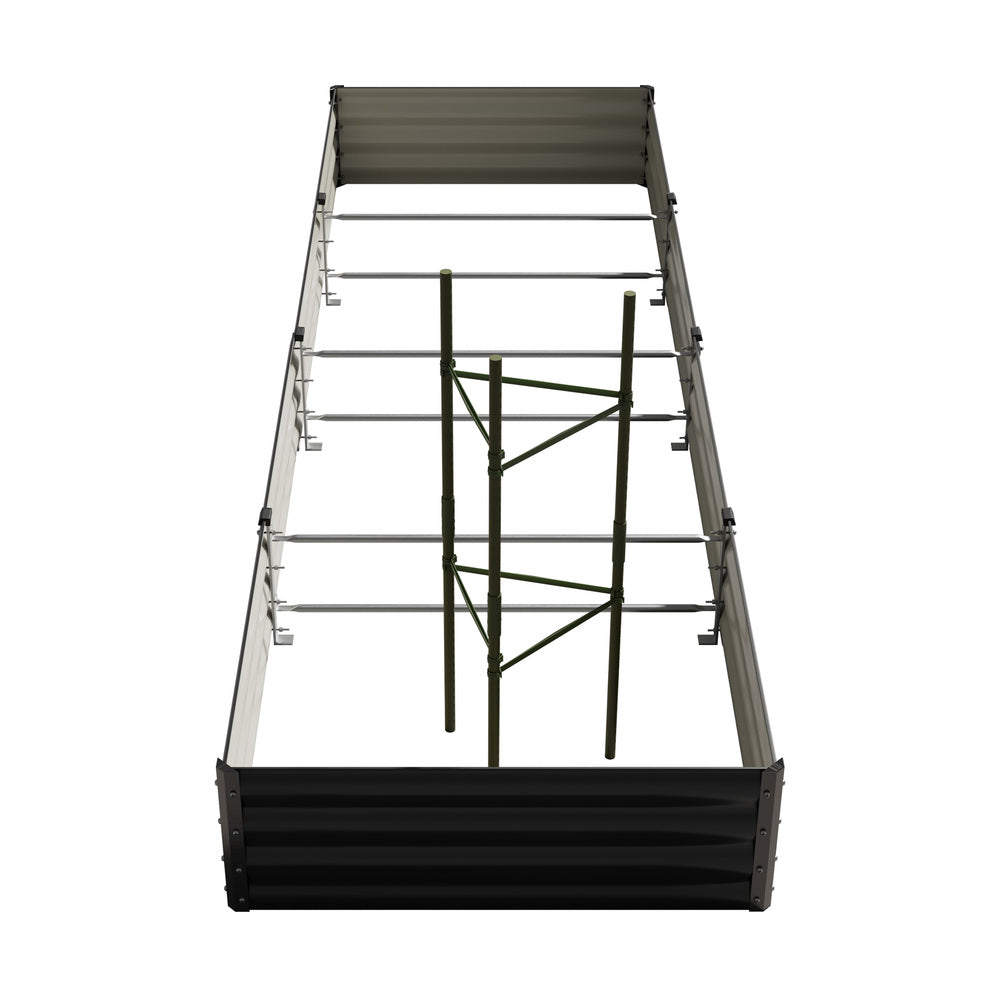 Garden Bed 290x90x30cm Planter Stand Box Galvanise