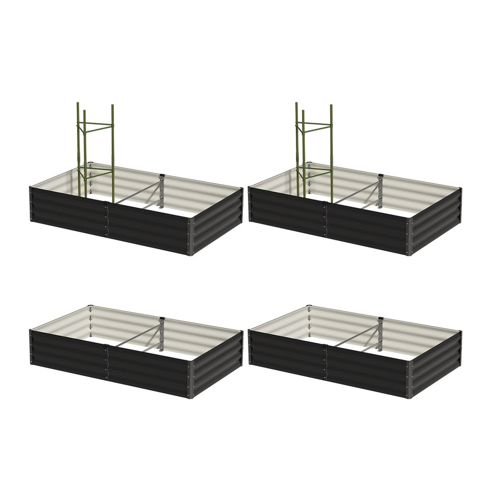 Garden Bed 290x90x30cm Planter Stand Box Galvanise