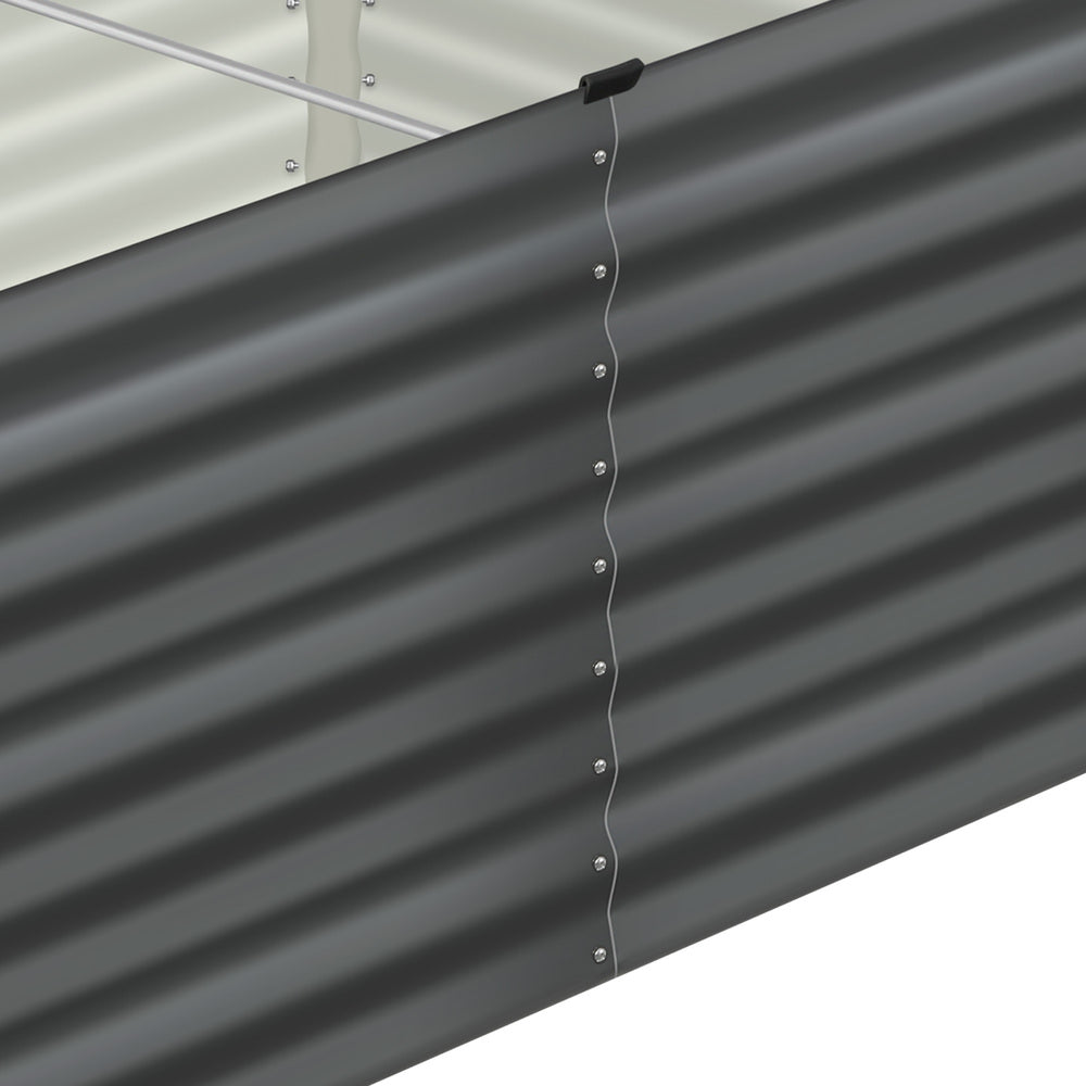 Garden Bed Kits Raised Vegetable Planter x 2 Galvanised Steel 120x80x73CM