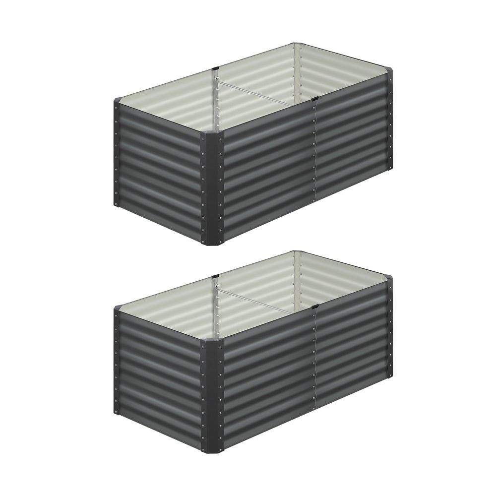 Raised Garden Bed Kit Instant Planter Galvanised Steel 320x80x73CM