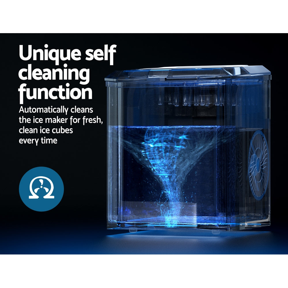 Portable Ice Maker Machine Ice Cube 12Kg Bar Countertop Stainless Steel
