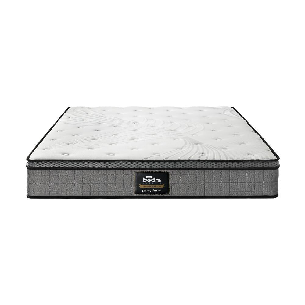 Simple Deals Double Mattress Bed Spring Mattress 4D Mesh Fabric Euro Top Medium 22cm