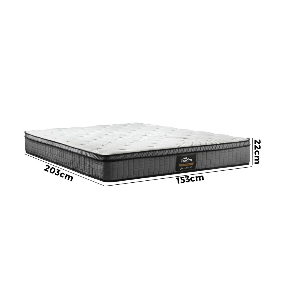 Simple Deals Queen Mattress Bed Spring Mattress 4D Mesh Fabric EuroTop Medium Foam 22cm