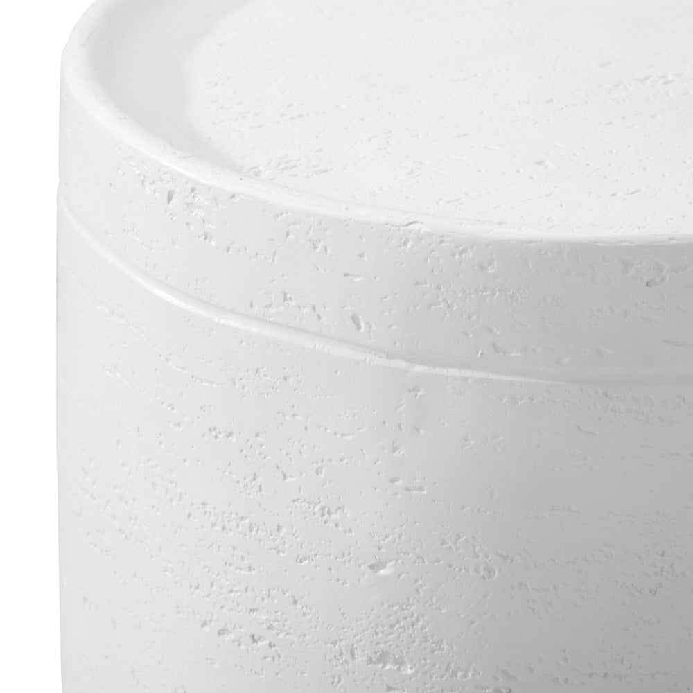 Side Table Terrazzo Concrete White/Natural/Black