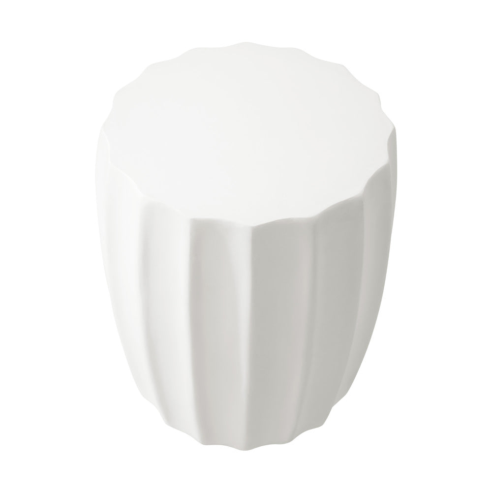 Side Table Terrazzo Concrete White/Natural/Black