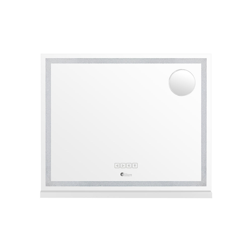 Bluetooth Makeup Mirror Crystal LED 58x49cm