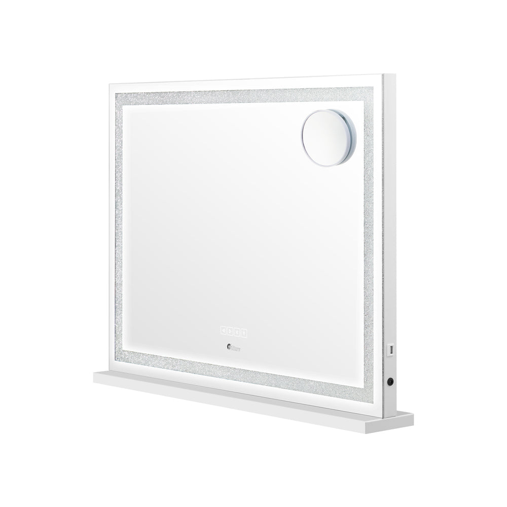 Bluetooth Makeup Mirror Crystal LED 58x49cm