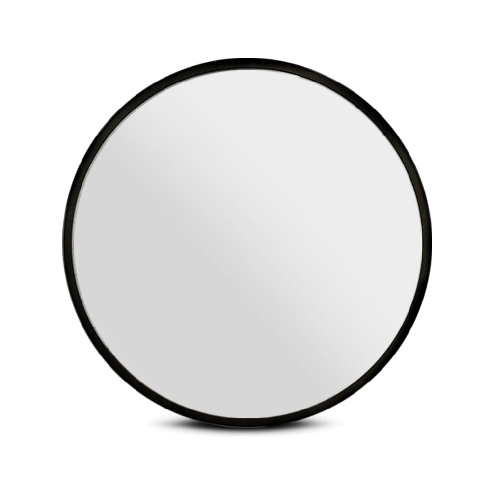 Wall Mirror Makeup 60Cm Home Decor Framed Mirrors Bathroom Round Black