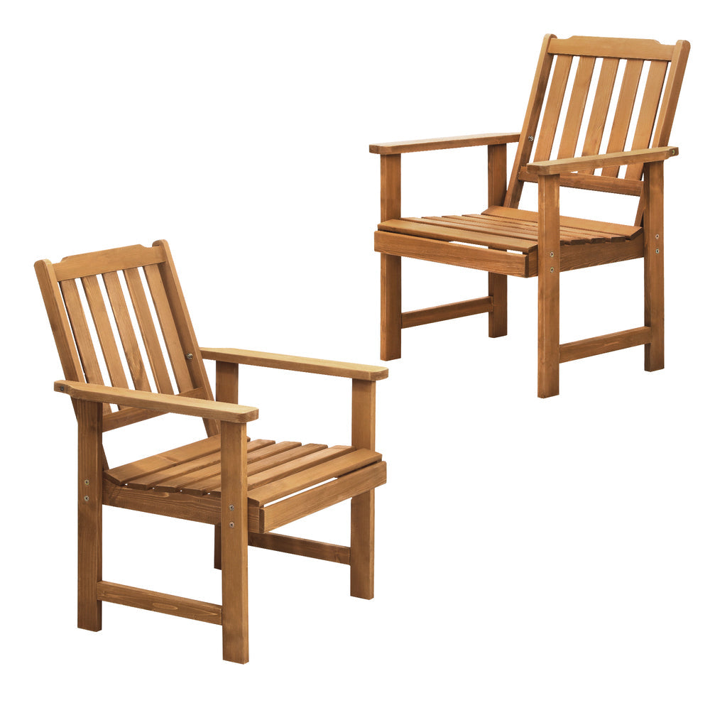 Outdoor Armchair Furniture Sun Lounge Wood Chair Garden Sofa Foot Stool