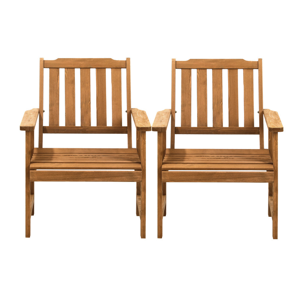 Outdoor Armchair Furniture Sun Lounge Wood Chair Garden Sofa Foot Stool
