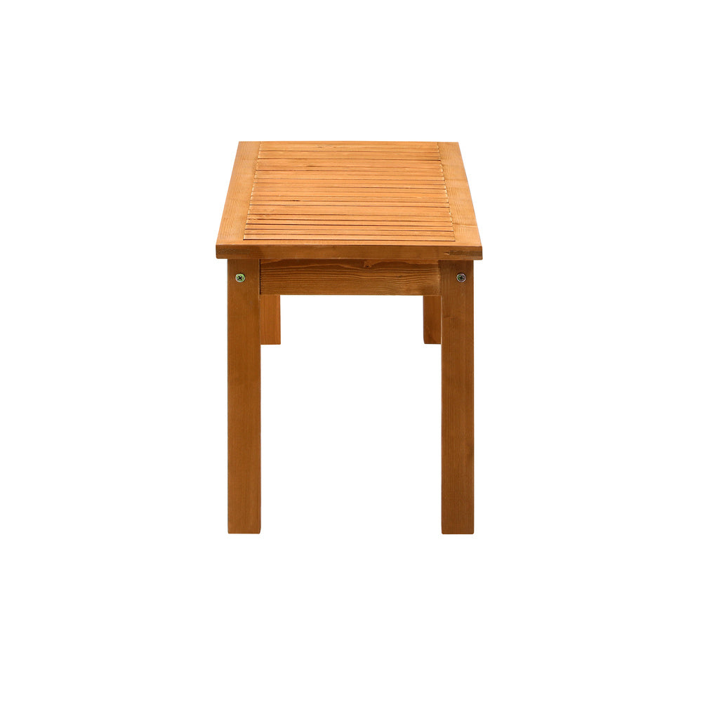 120cm Garden Bench Outdoor Slatted Seat Wood Patio Dining Chair 2 Seater