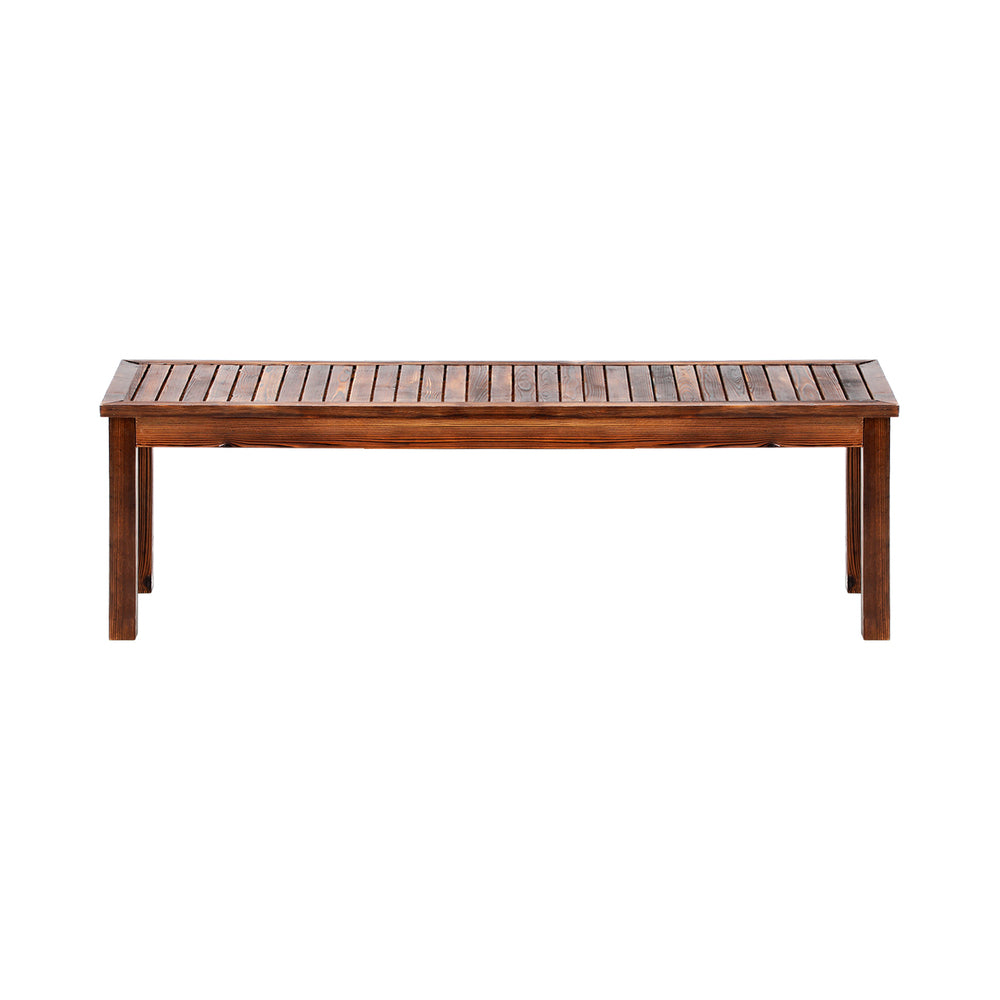 150cm Garden Bench Outdoor Wood Patio Furniture Dining Chair Slatted Seat
