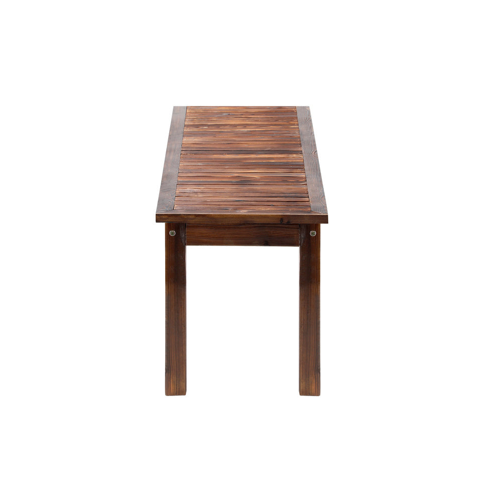 150cm Garden Bench Outdoor Wood Patio Furniture Dining Chair Slatted Seat