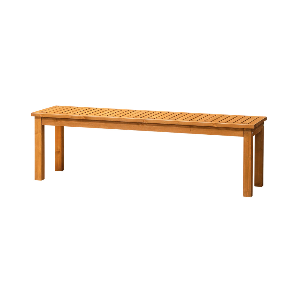 150cm Garden Bench Outdoor Wood Patio Dining Chair Slatted Seat 3 Seater