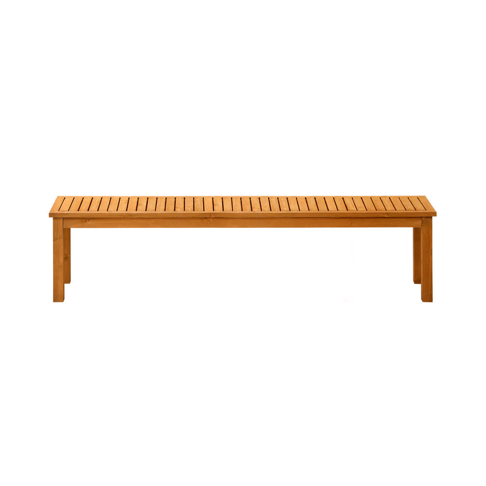 190cm Garden Bench Dining Chair Slatted Seat Outdoor Wood Patio 4 Seater