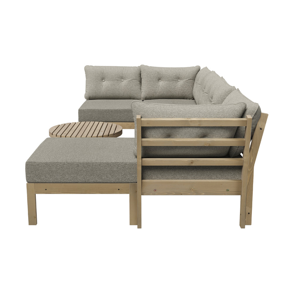 7 Piece Outdoor Sofa Set 6-Seater Lounge Setting Grey
