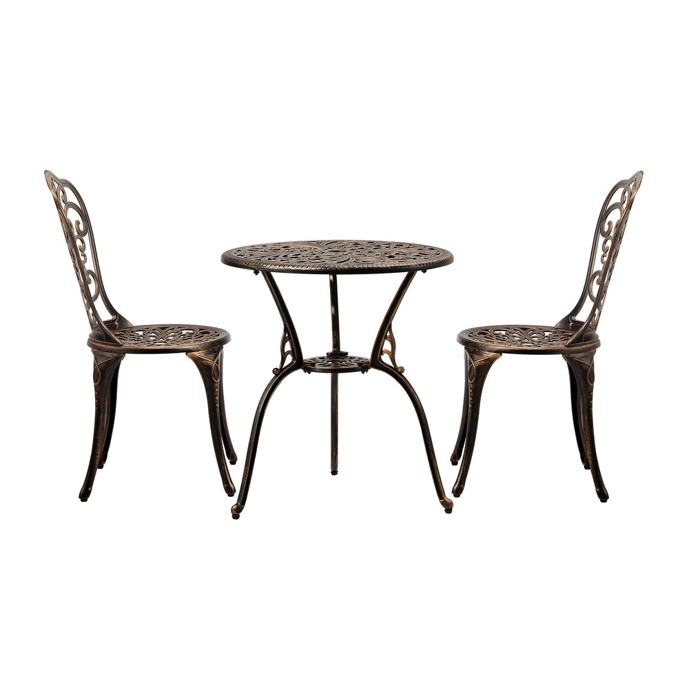 Bistro Furniture Setting 3 Piece Chairs Table Patio Indoor/Outdoor Set