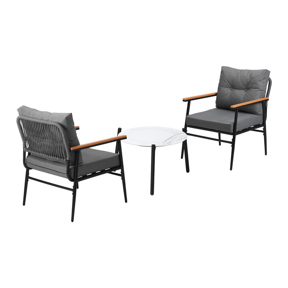 Outdoor Patio Set 50cm/70cm Table with Armchairs