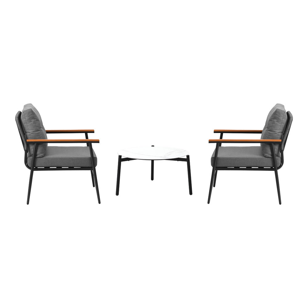 Outdoor Patio Set 50cm/70cm Table with Armchairs