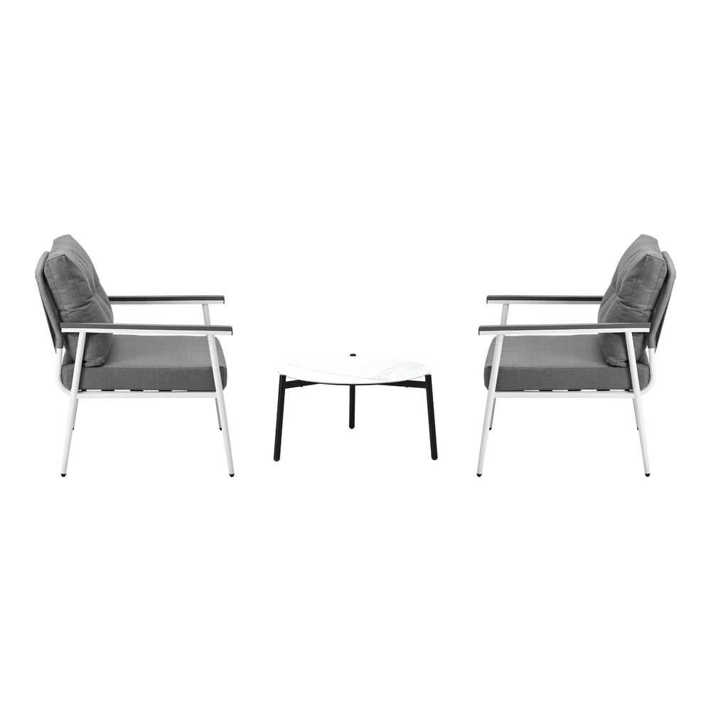 Outdoor Patio Set 50cm/70cm Table with Armchairs