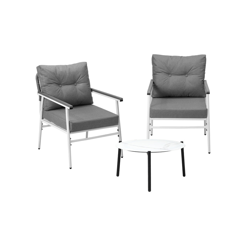 Outdoor Patio Set 50cm/70cm Table with Armchairs