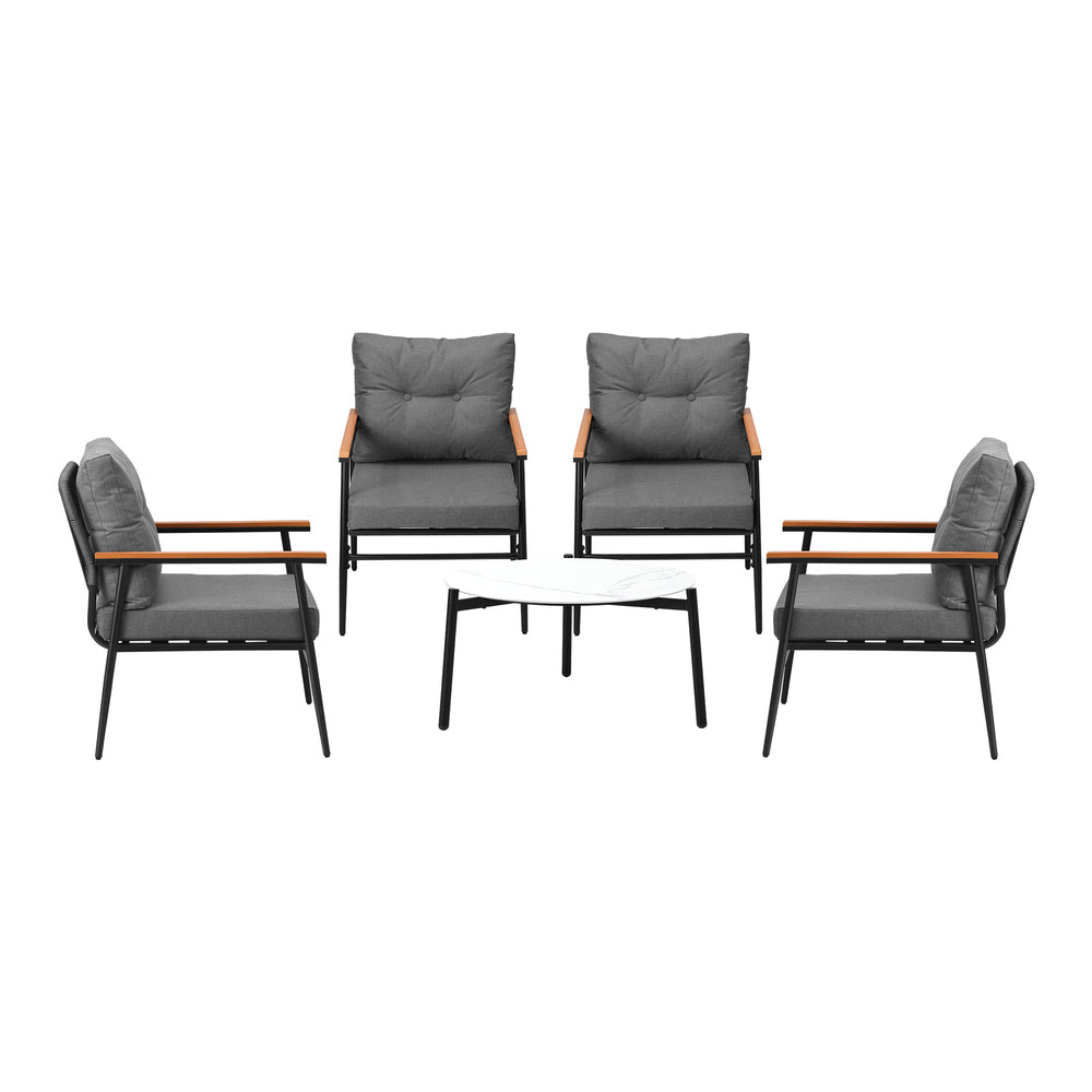 Outdoor Patio Set 50cm/70cm Table with Armchairs