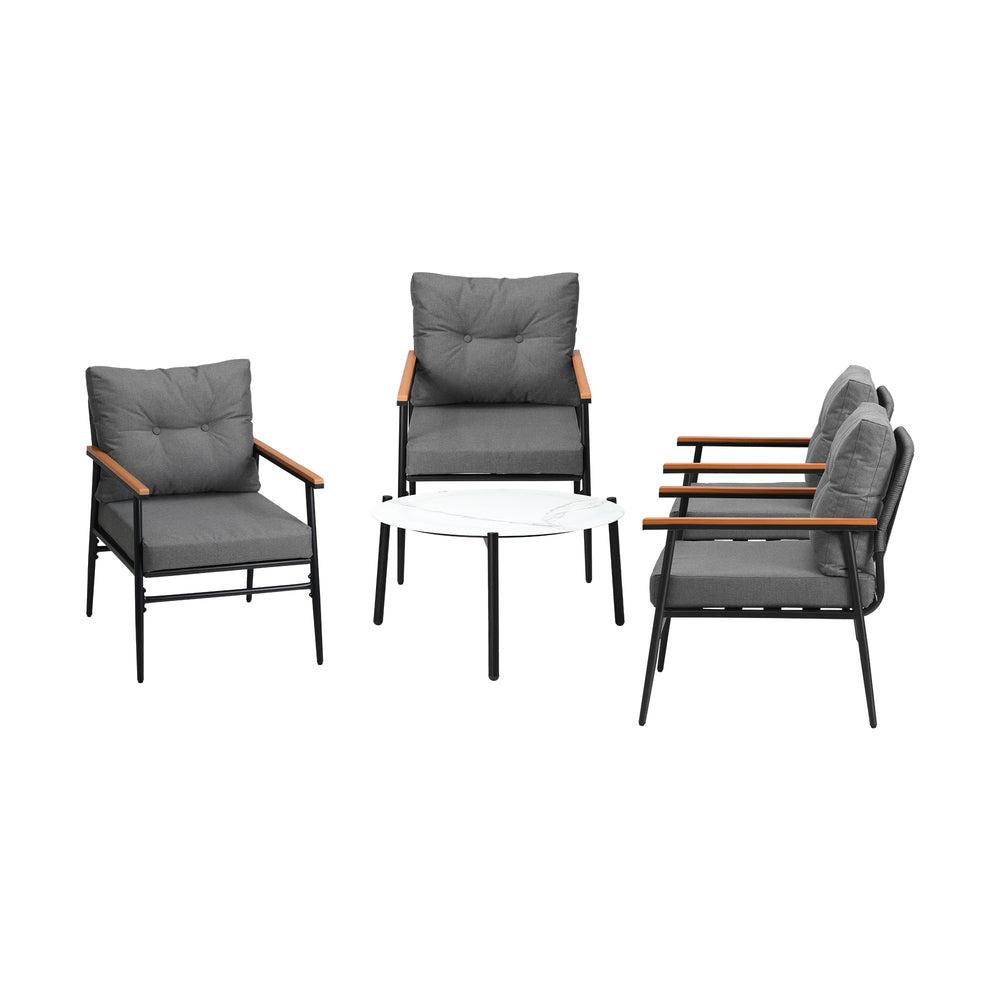 Outdoor Patio Set 50cm/70cm Table with Armchairs