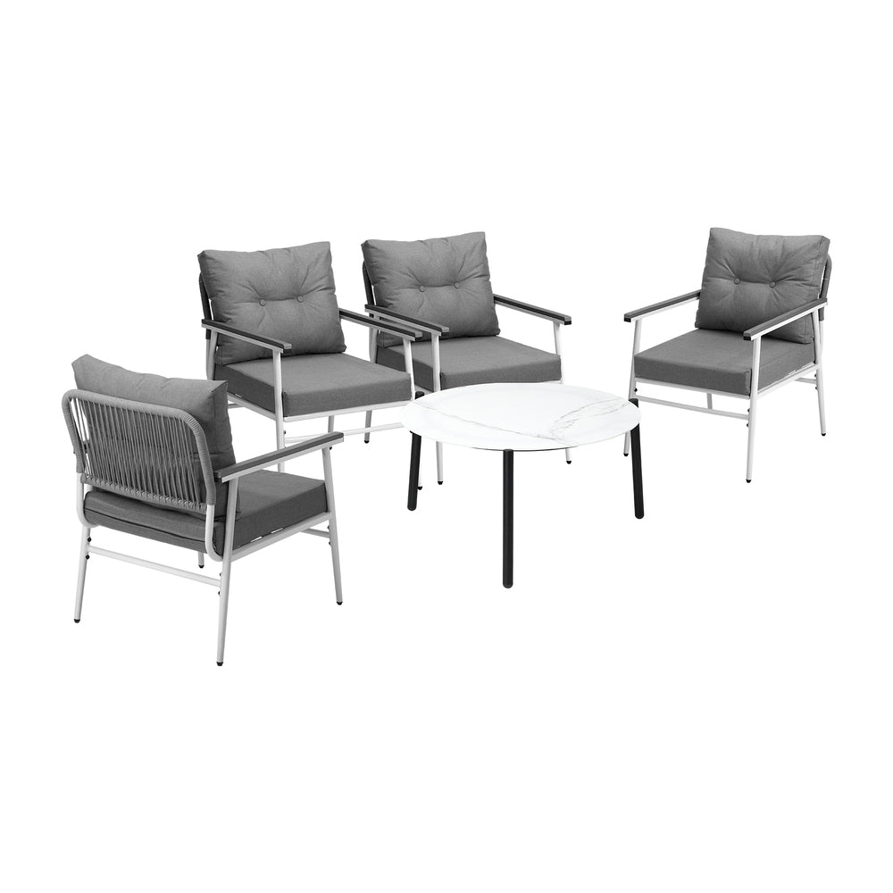 Outdoor Patio Set 50cm/70cm Table with Armchairs