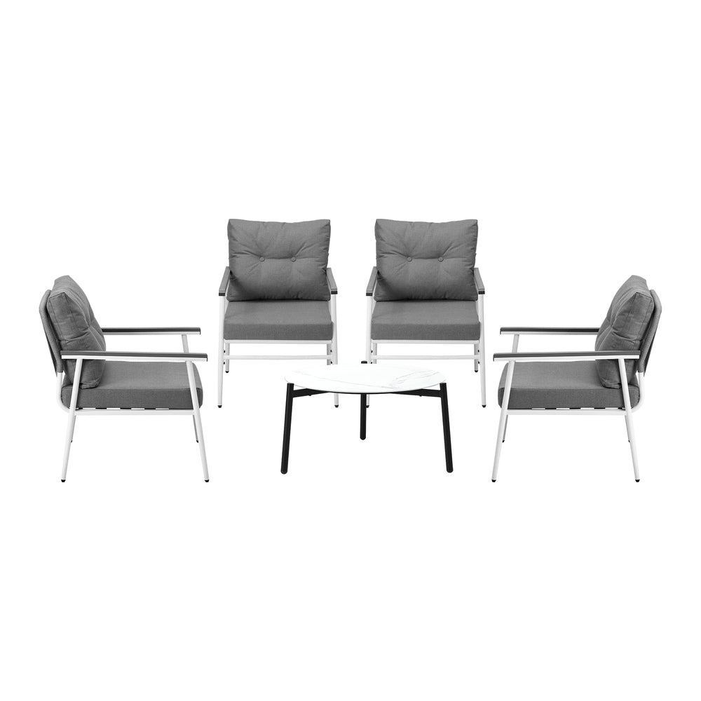 Outdoor Patio Set 50cm/70cm Table with Armchairs