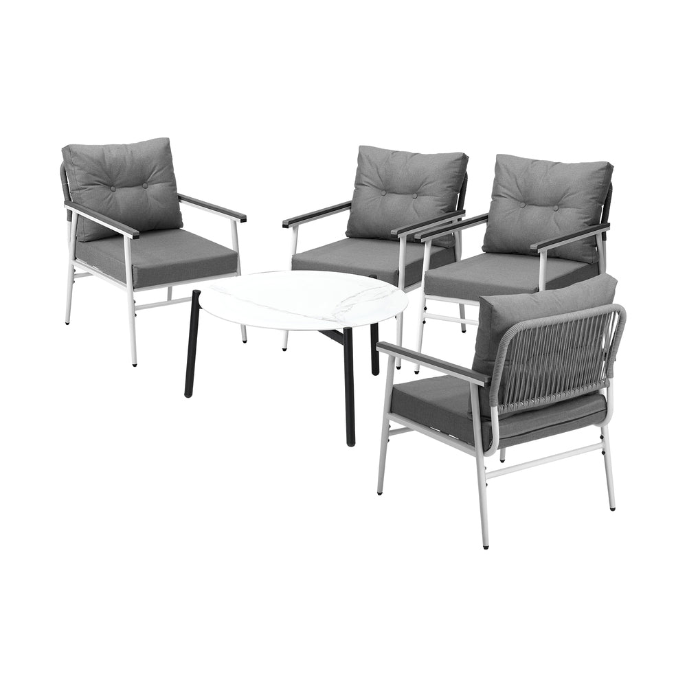 Outdoor Patio Set 50cm/70cm Table with Armchairs