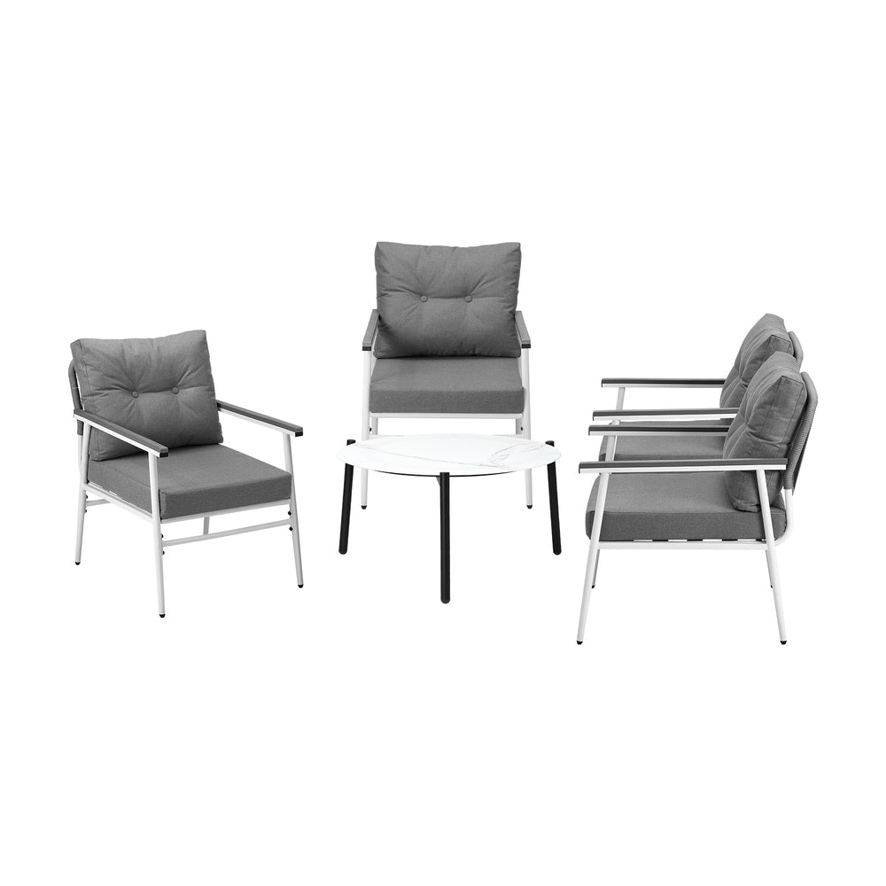 Outdoor Patio Set 50cm/70cm Table with Armchairs