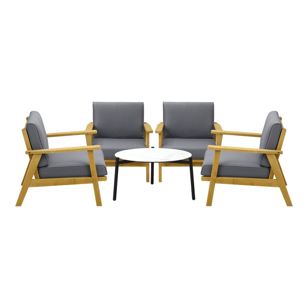2/3/4 Seater Outdoor Lounge Set 70cm White Coffee Side Table