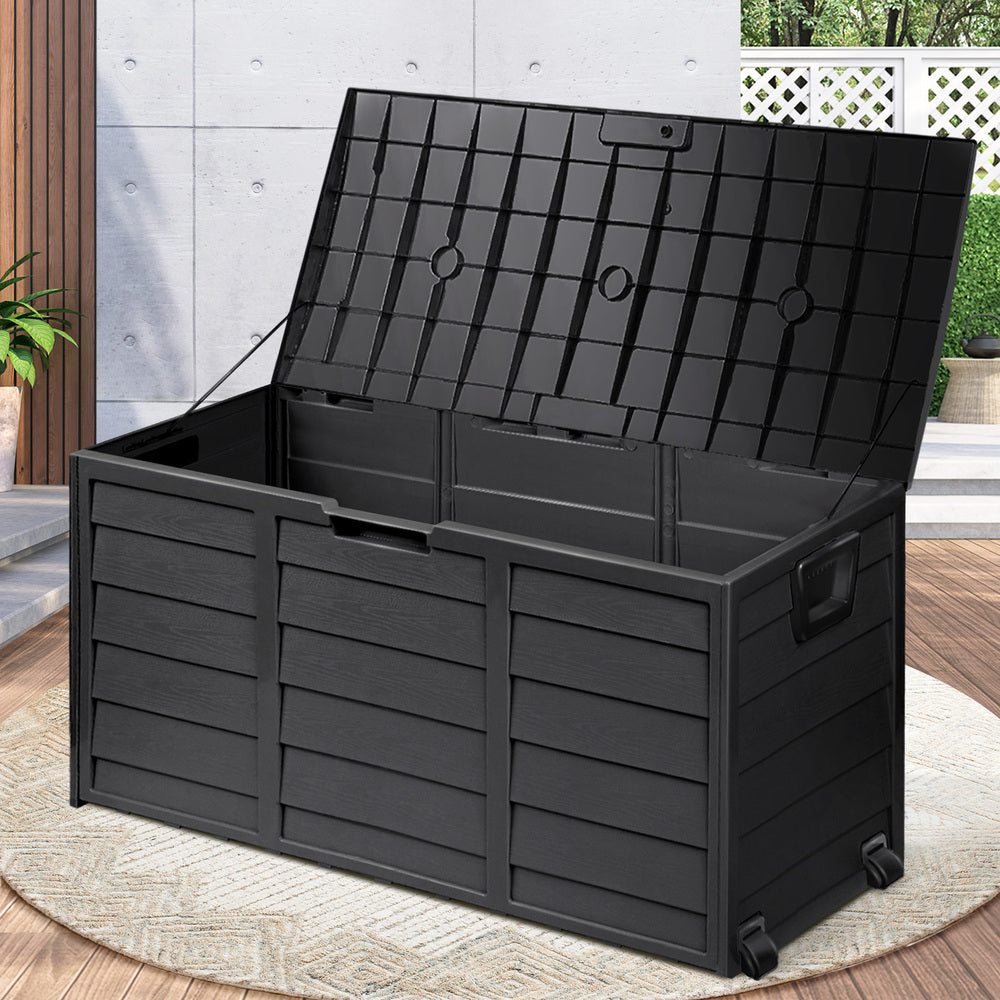 Outdoor Storage Box Cabinet Container Garden Chest Deck Tool Lockable 290L