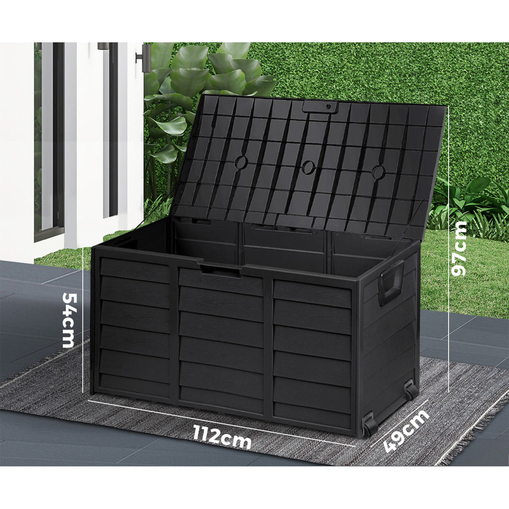 Outdoor Storage Box Cabinet Container Garden Chest Deck Tool Lockable 290L