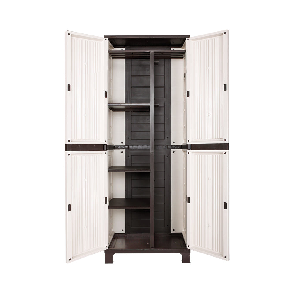 Outdoor Storage Cabinet Box Garage Garden Cupboard Adjustable Lockable